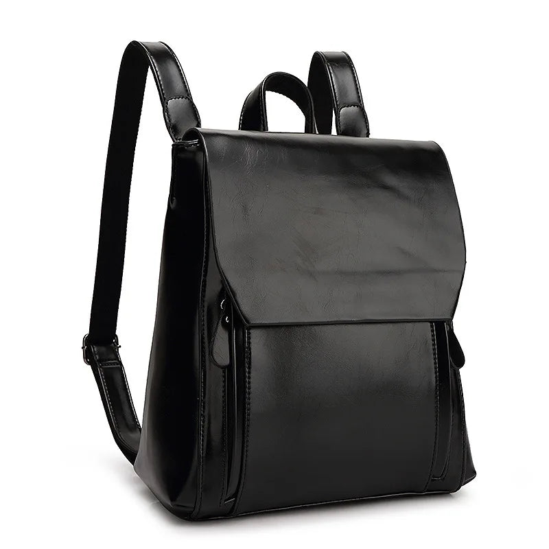 Seliore – Elegant PU Leather Laptop Backpack with Padded Protection