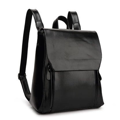 Seliore – Elegant PU Leather Laptop Backpack with Padded Protection
