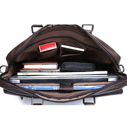 Seliore – Men’s Genuine Leather Shoulder Bag with Adjustable Crossbody Strap