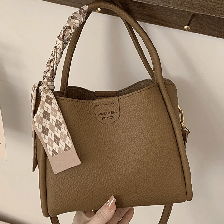 Seliore – Women’s Lychee Texture PU Leather Crossbody Handbag