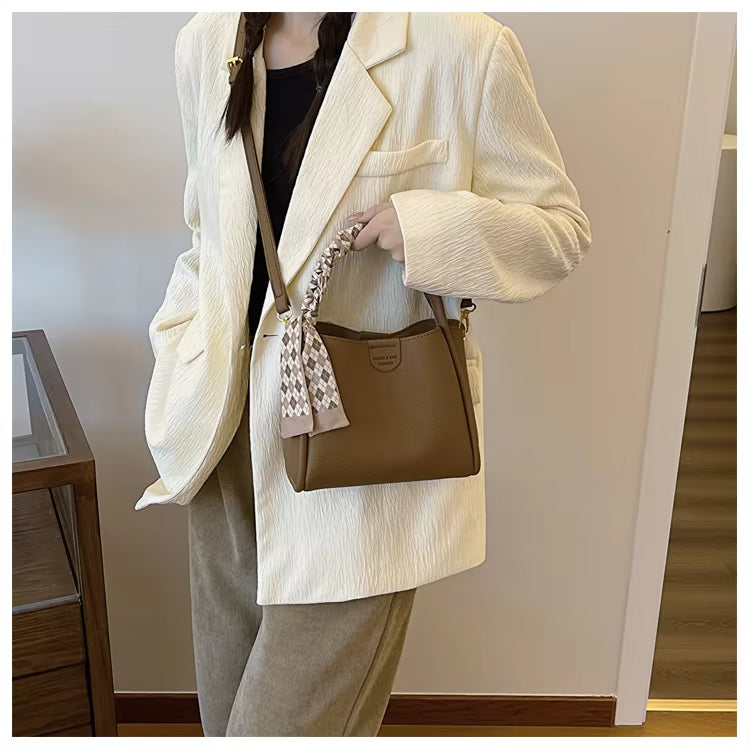 Seliore – Women’s Lychee Texture PU Leather Crossbody Handbag