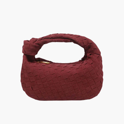 Seliore – Women’s Mini Suede Shoulder Bag with Woven Knot Design