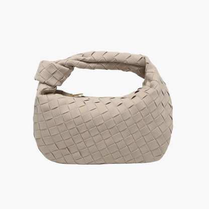 Seliore – Women’s Mini Suede Shoulder Bag with Woven Knot Design