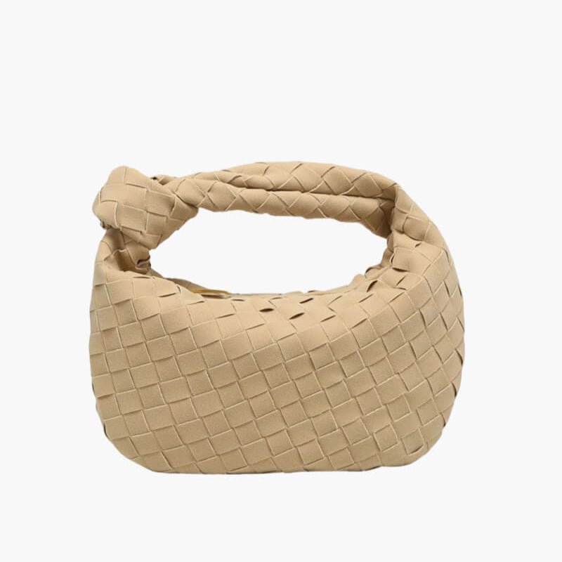 Seliore – Women’s Mini Vegan Suede Shoulder Bag with Woven Knot Design