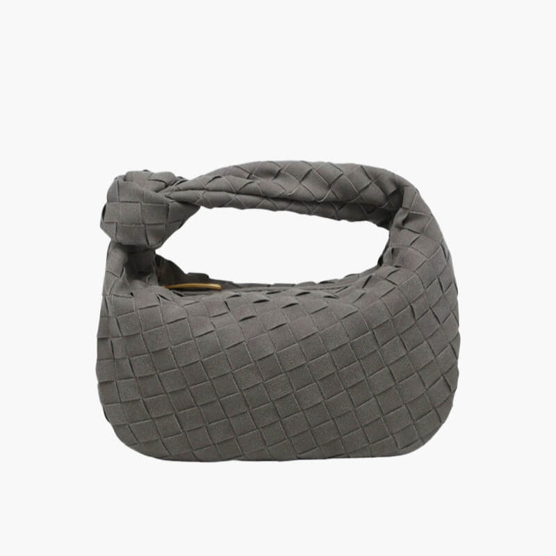 Seliore – Women’s Mini Vegan Suede Shoulder Bag with Woven Knot Design